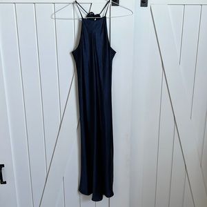 “Artiztia” navy silk dress